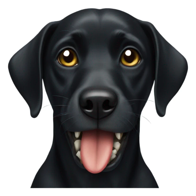 Black dog with alligator in mouth sticker