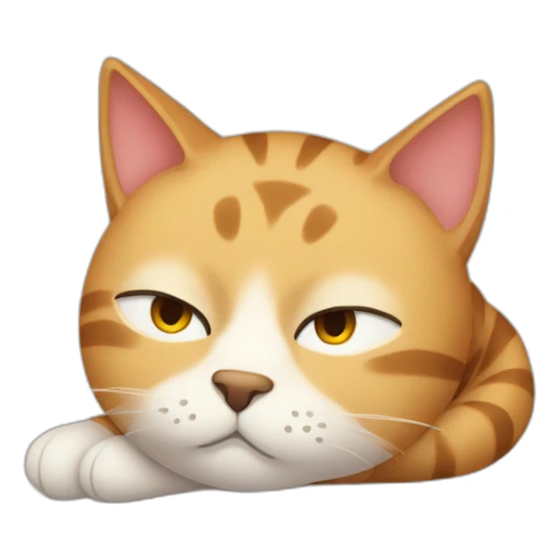 sleepy cat sticker