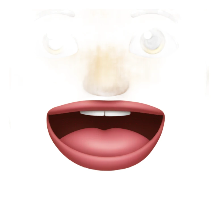 Smiley face with a lip bite and a raised eyebrow  sticker