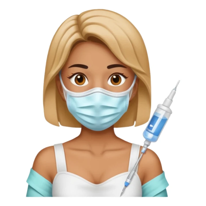woman vaccine sticker