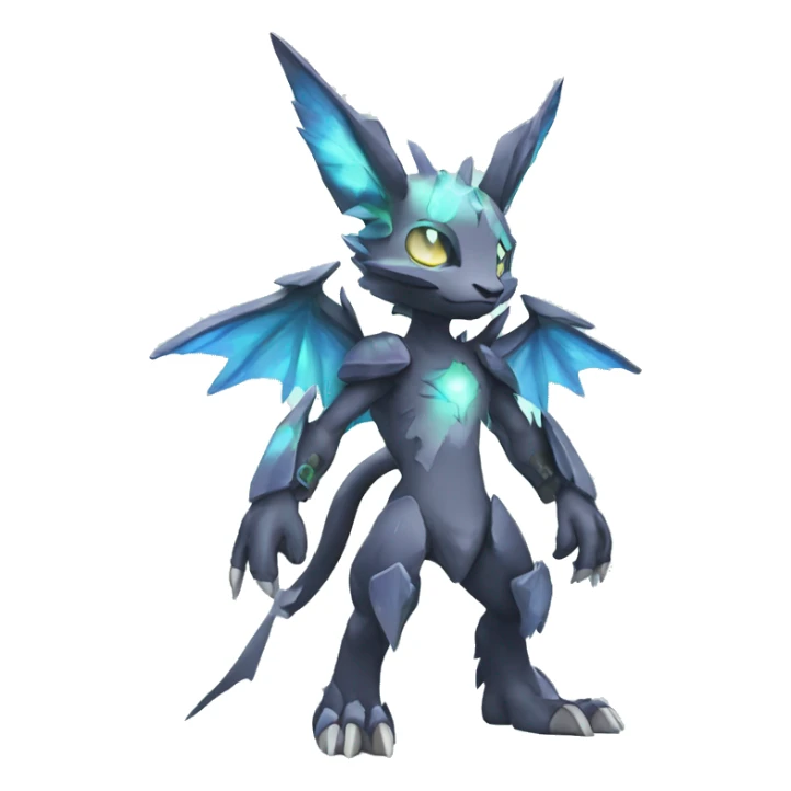 cute cool edgy sharp ethereal magical Digimon-Fakemon-animal full body sticker