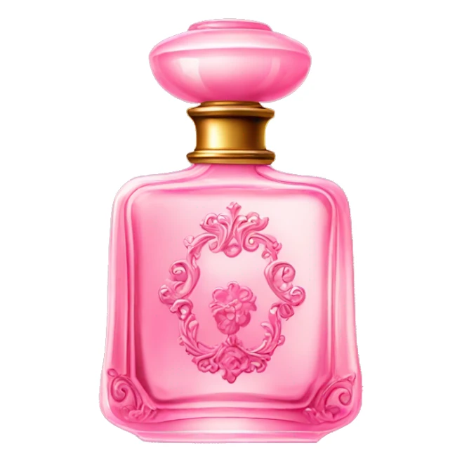 Elegant antique pink fancy perfume bottle sticker