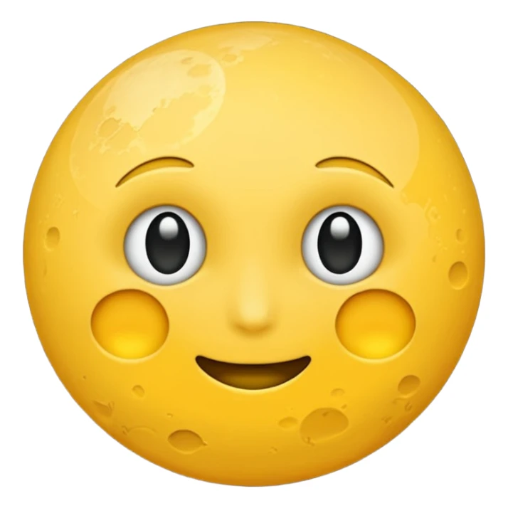 Mond ohne gesicht, gelb sticker