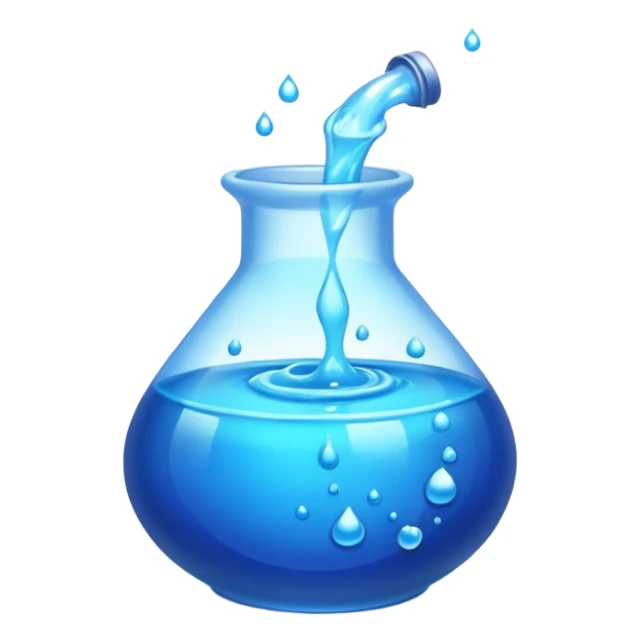 pozione blu che viene svuotata  sticker