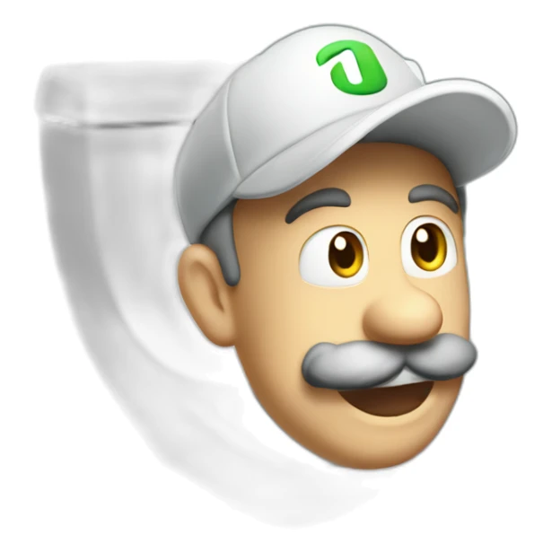 luigi-in-toilet-seat sticker