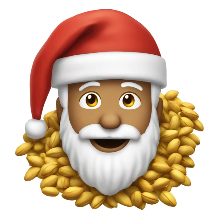 Santa Claus spitting sunflower seeds  sticker
