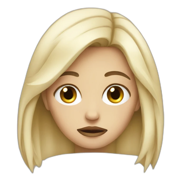 sad white women sticker