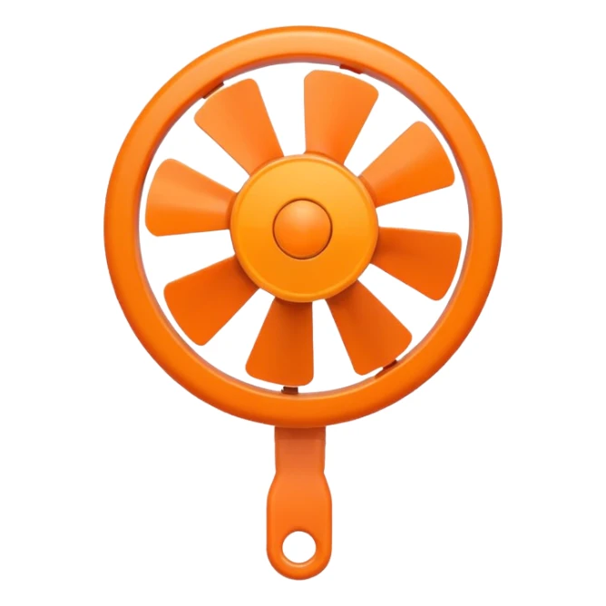 fan orange sticker