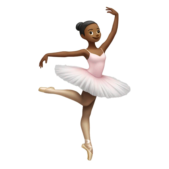 ballerina on pointe in passé arms fourth sticker