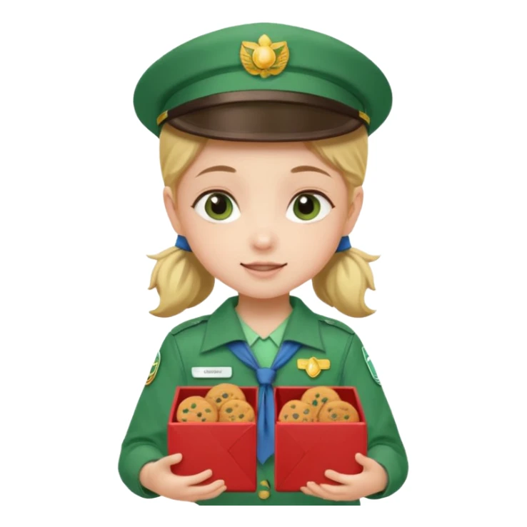 scout girl little sticker