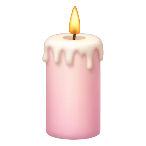 pale pink christmas candle  sticker