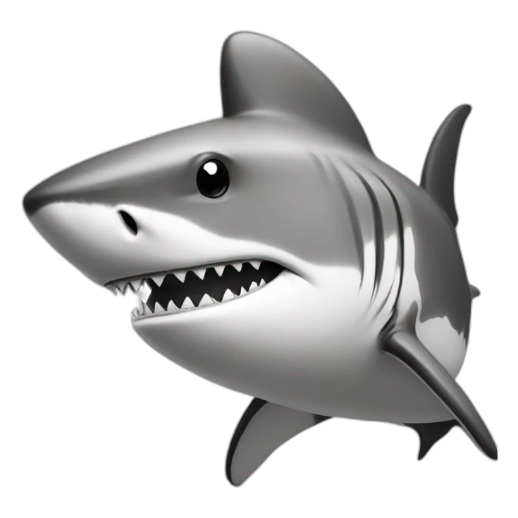 shark standing with a camouflage cap on its head,black and white,cartoon,hand-drawn sticker