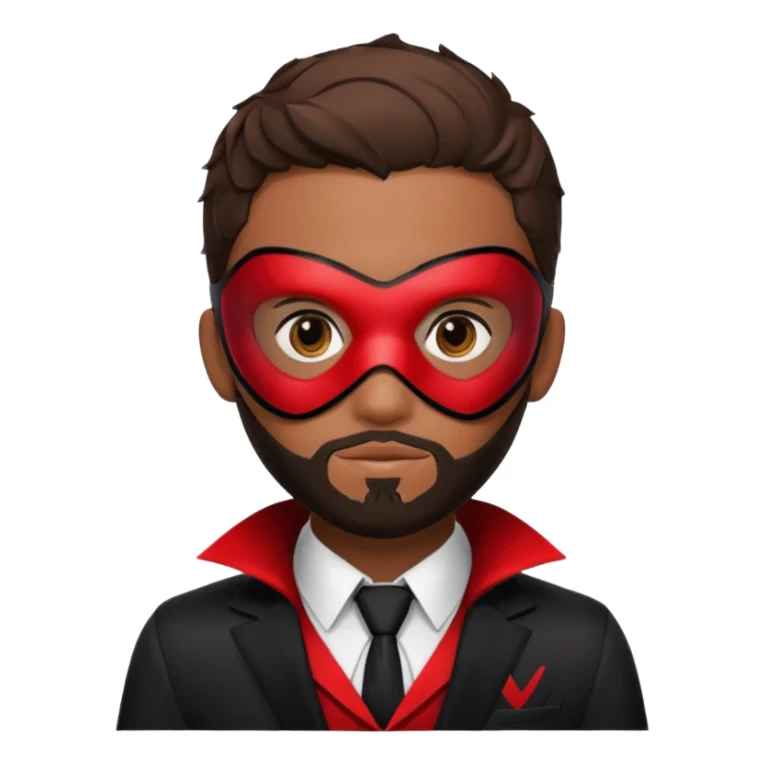 Miles Morales with beard, eye mask, low fade sticker