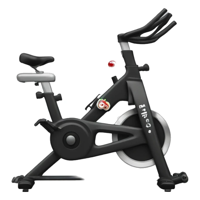 Spin bike and gin glass sticker