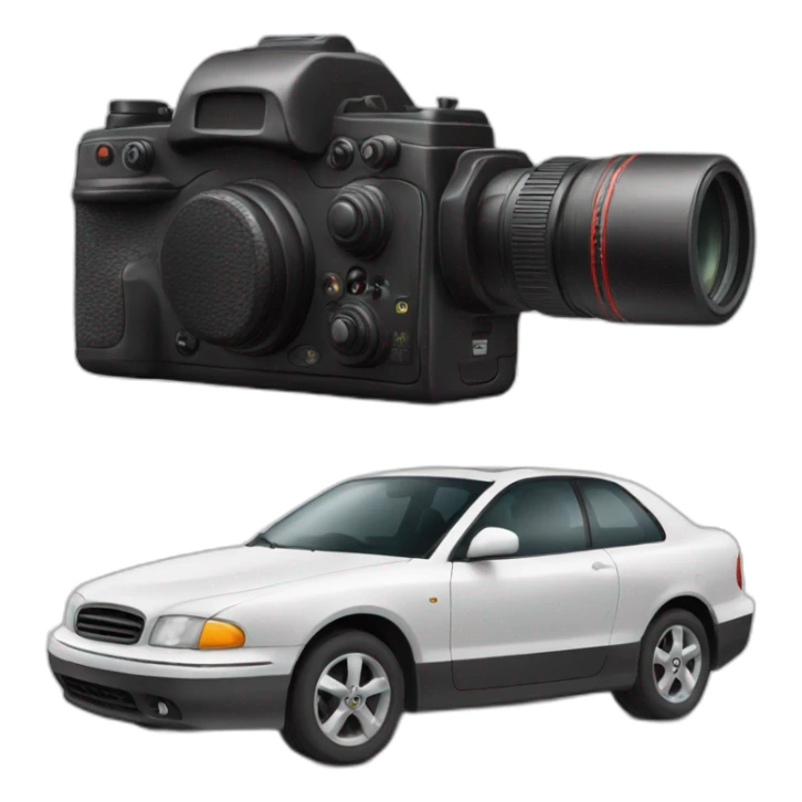 car with camera at the back sticker