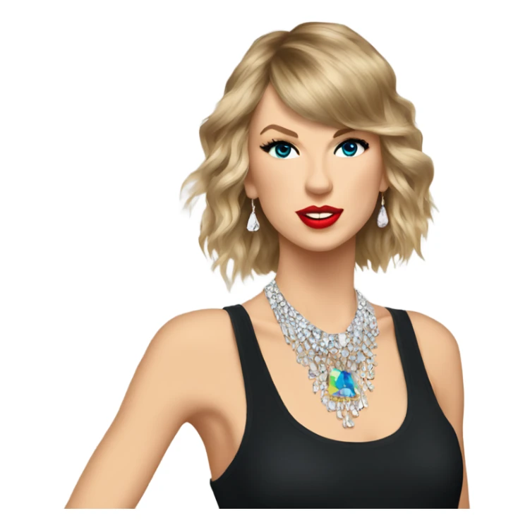 taylor swift wearing gems on tanktop sticker