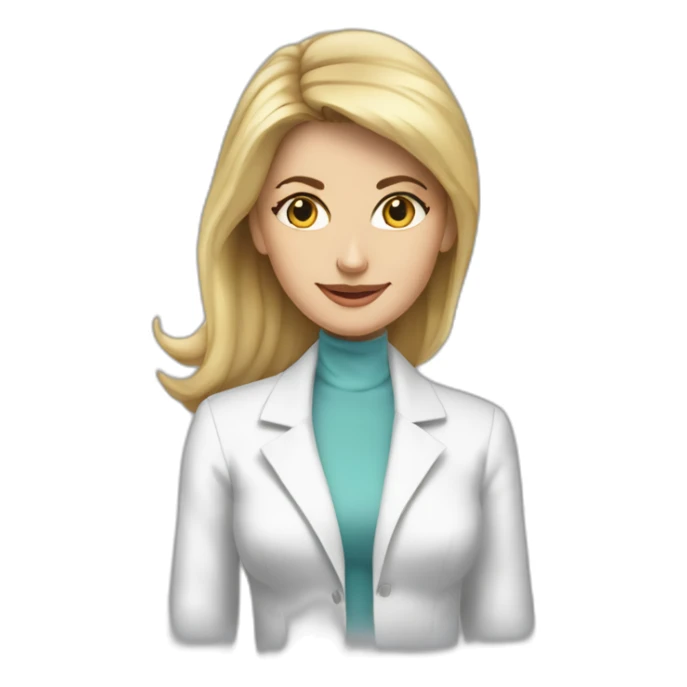 Posh-Radiologist-performing-breast-mammography-to-leni-klum sticker