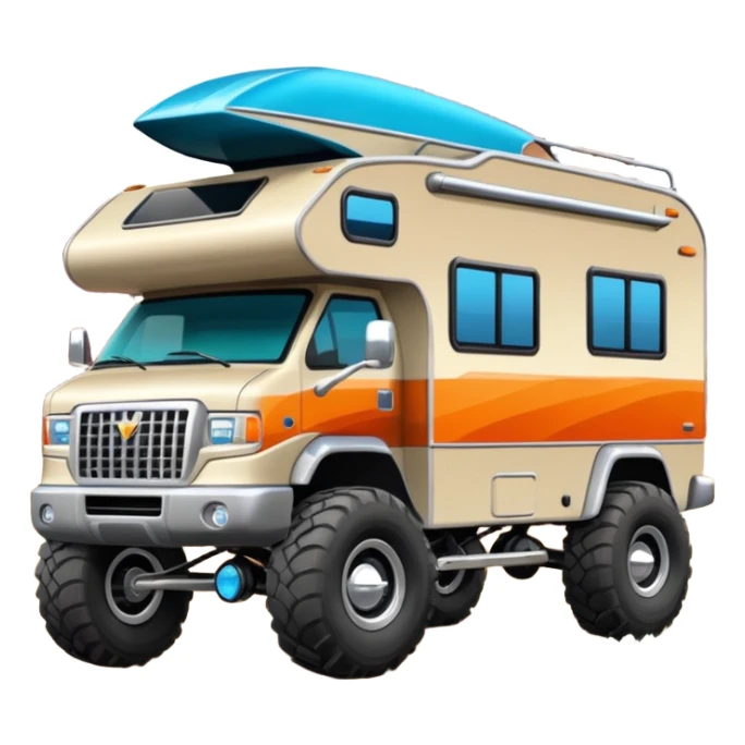 Aerodynamic Streamlined Jetson’s styled motor home rv off-roading rock-climbing 4x4 desert Winnebago party monster truck  sticker