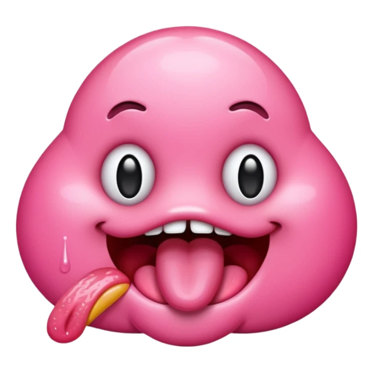 Hot tongue licking emoji sticker