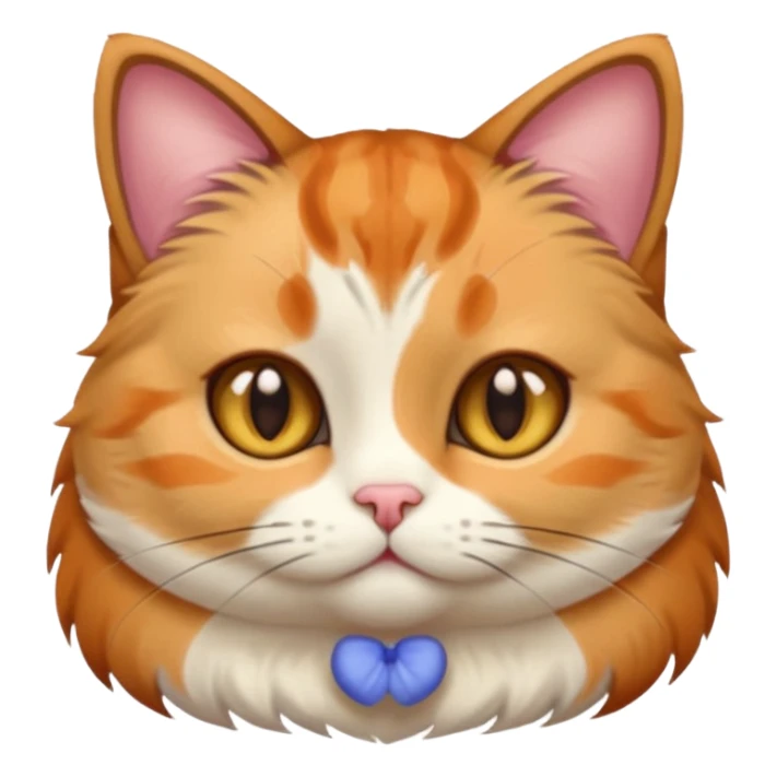 calico cat with cute slim face, small head, hazel eyes, and short but chubby body sticker