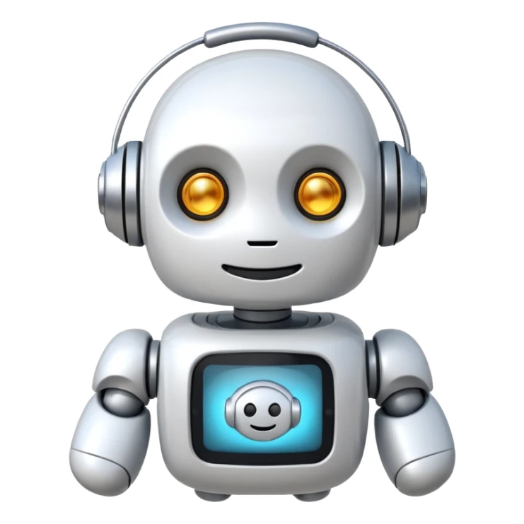 robot old cartoon simple kid toy white innocent funny gudget chatGPT round adorable music_lover sticker