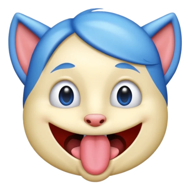 this emoji 😛 with a blue tongue  sticker
