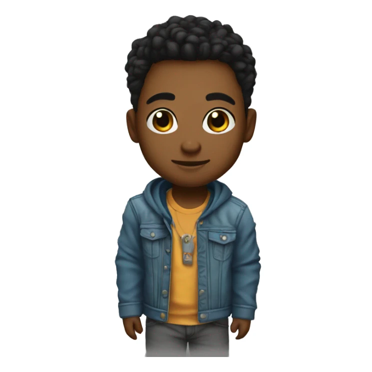 Un emojie kanie west son chibi sticker