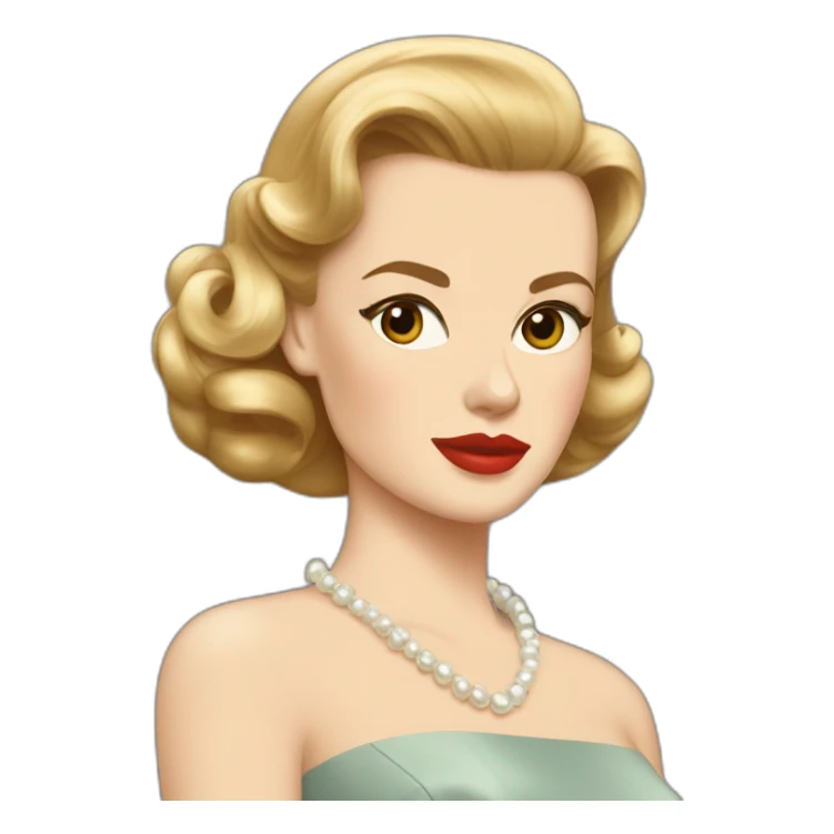 Grace kelly light brown hair retrofuturism sticker