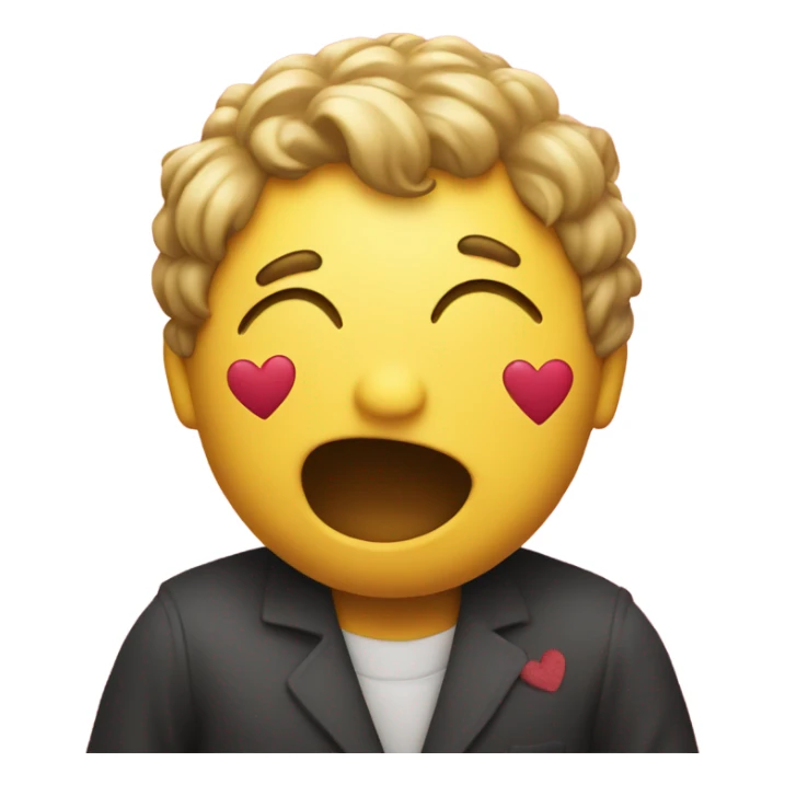 Smiley drunk in love with hearts everywhere sticker