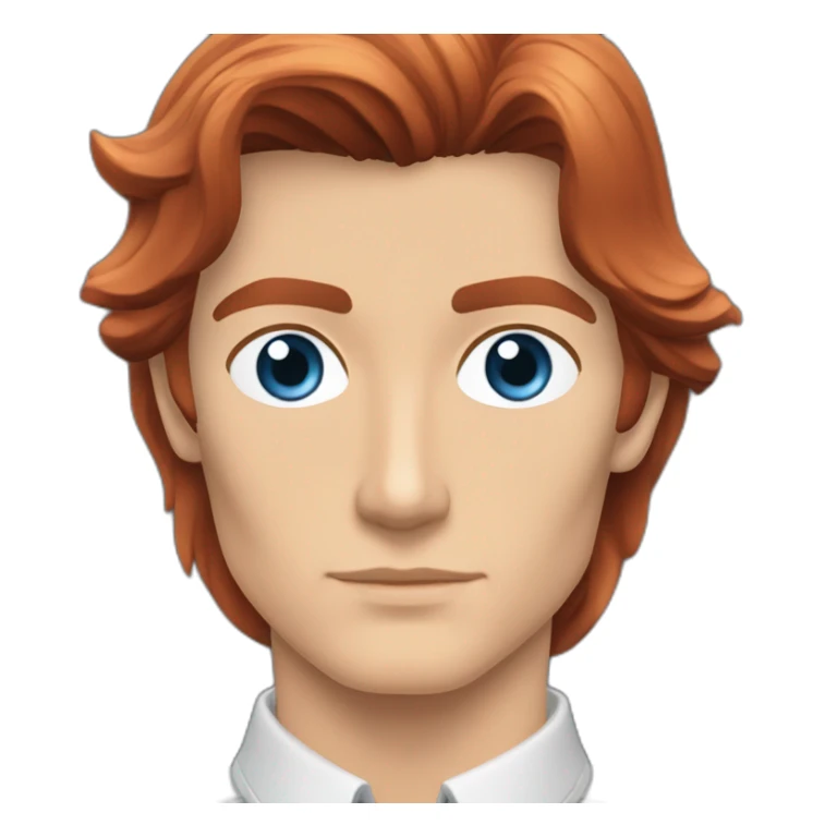 alain delon young space detective blue eyes neat red hair sticker