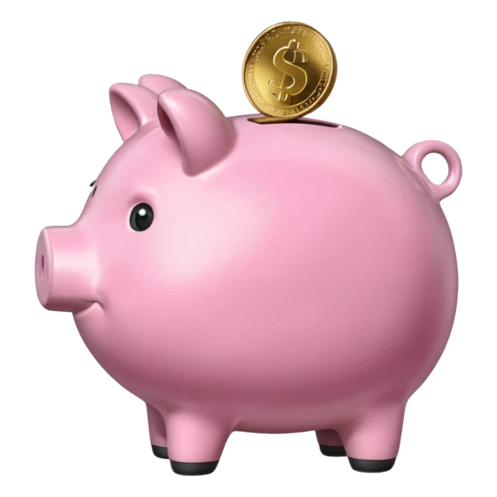 money in a piggy bank sticker