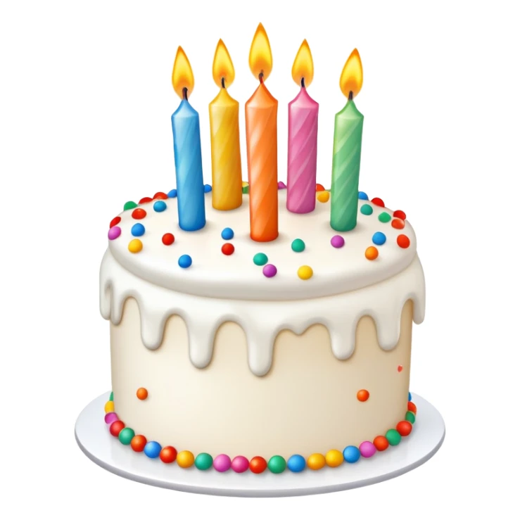 Birthday Cake with candles. 
Written on cake Happy Birthday Mary  sticker