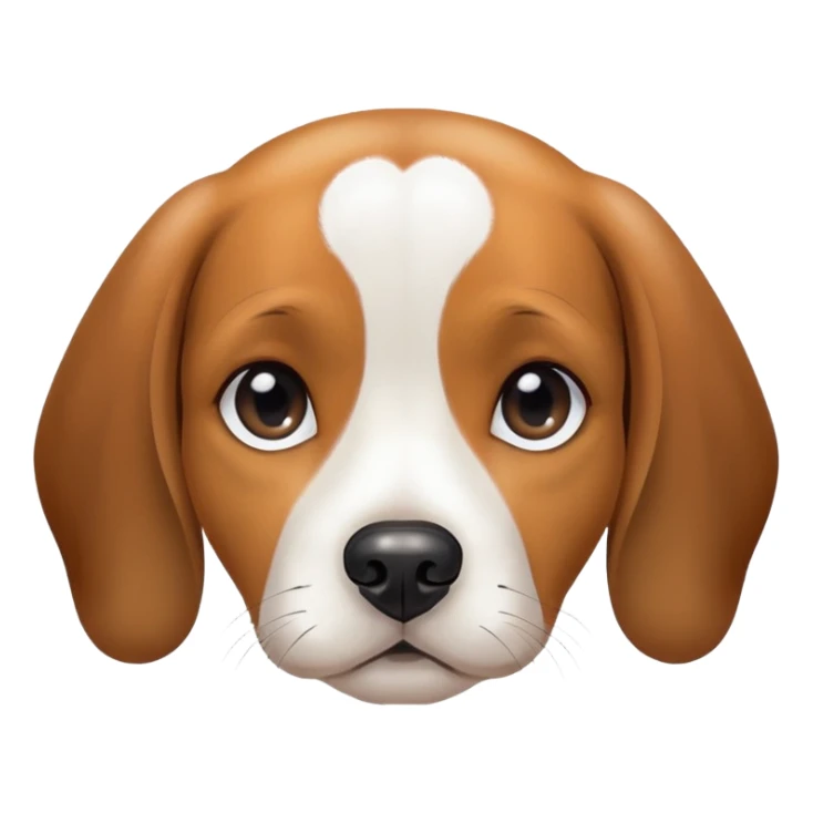 a beagle dog that has black dots around his eyes but like large circles  sticker