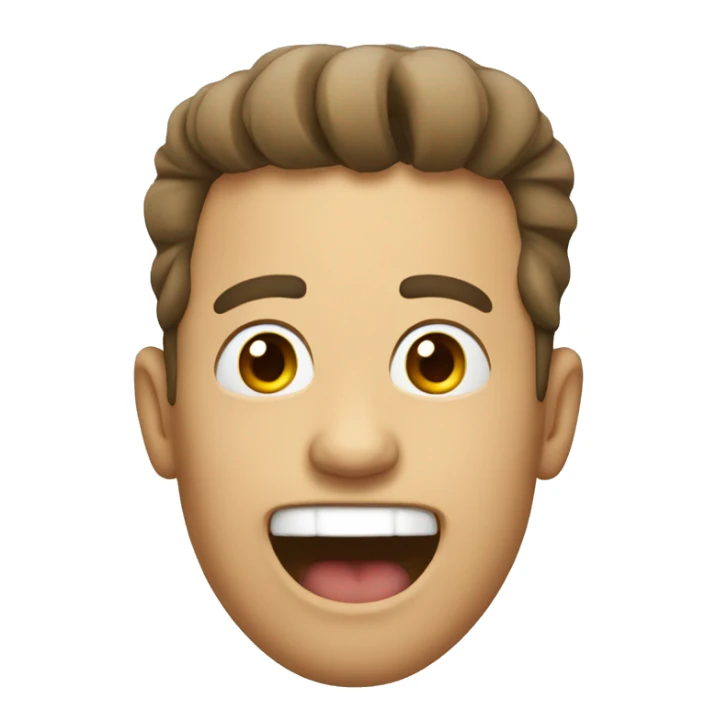 Man waving his tongue around  sticker