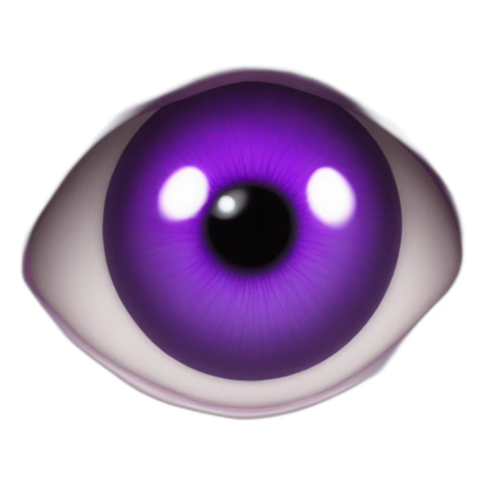 majestic godly violet iris eyeball intense serious sticker