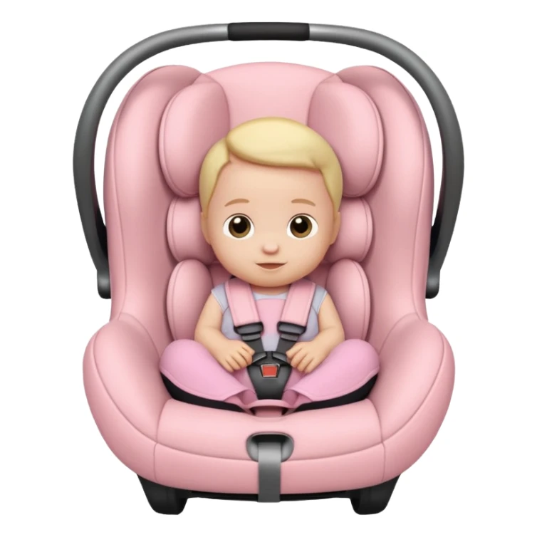Light Pink carseat for a baby sticker