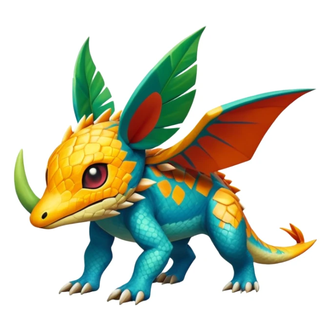  exotic tropical Fakémon-Pokémon-Vernid-creature sticker