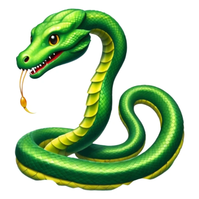 Sea Serpent – Long green snake-like monster rising from water sticker