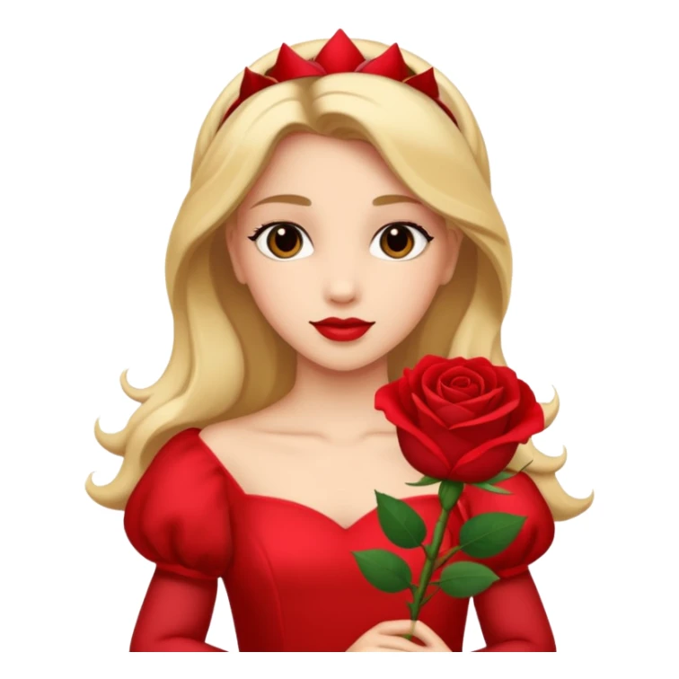 Red rose princess sticker