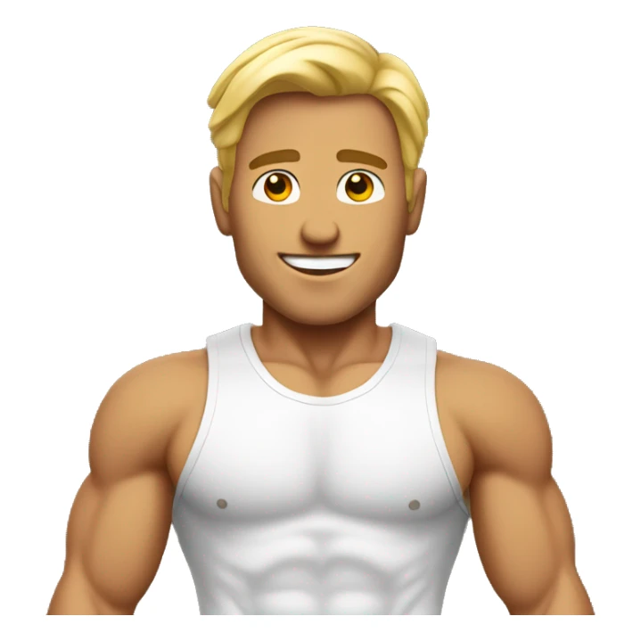attractive, muscular, tanned, blonde, man sticker