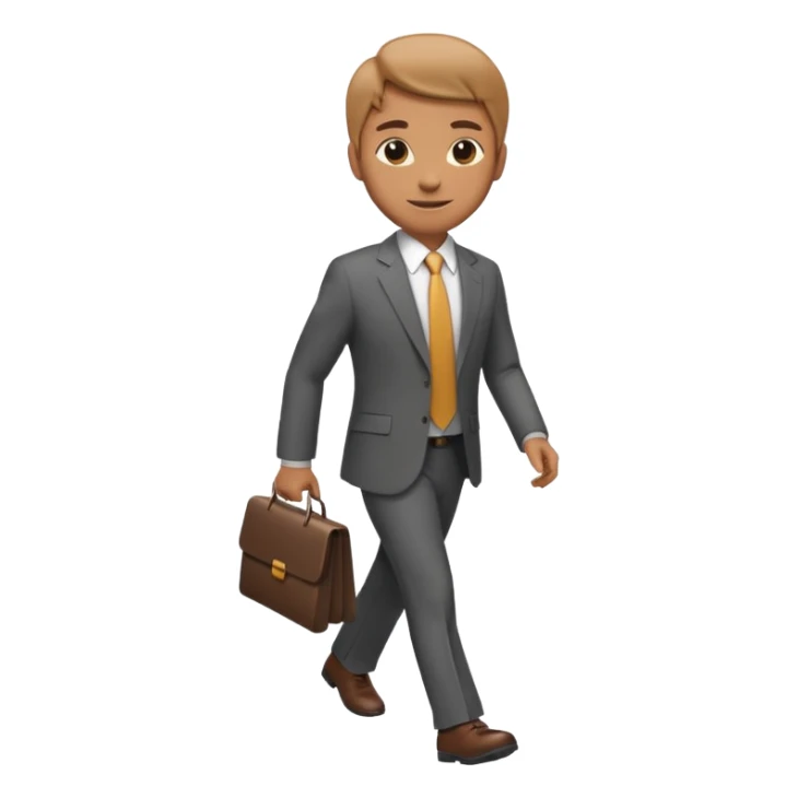 emoji of a purposeful person walking forward with focus sticker