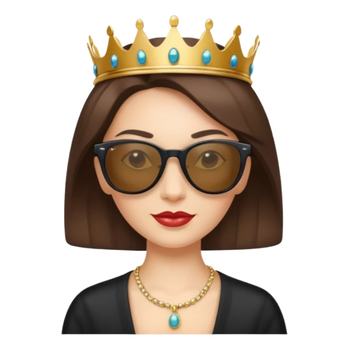 A queen who is a graphic designer and wears Ray-Ban Sunglasses  sticker