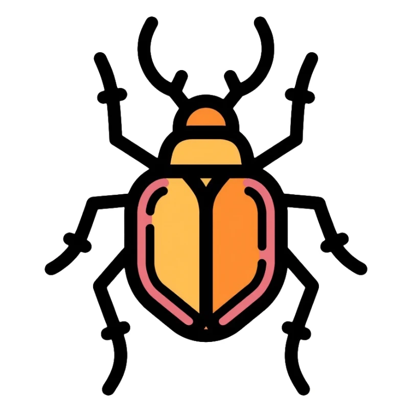 Ancient Egyptian scarab beetle symbol sticker
