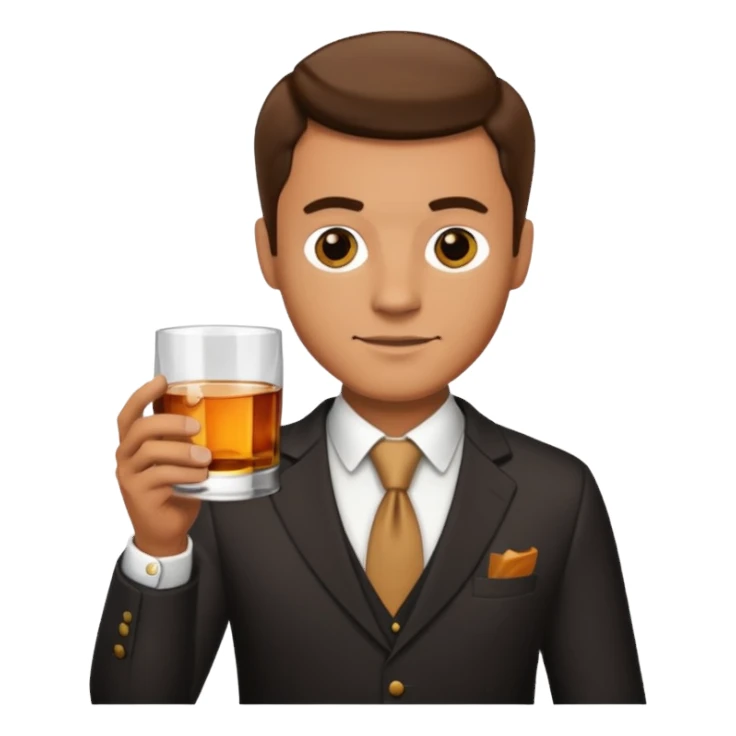 man with drink , formal shirt sticker