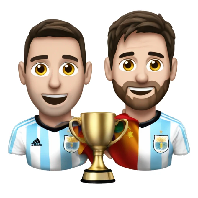 messi con la copa del mundo con argentina sticker
