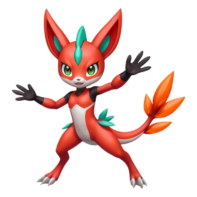 Meloetta-Guilmon-Pokémon-Fakémon-fusion-hybrid-creature sticker