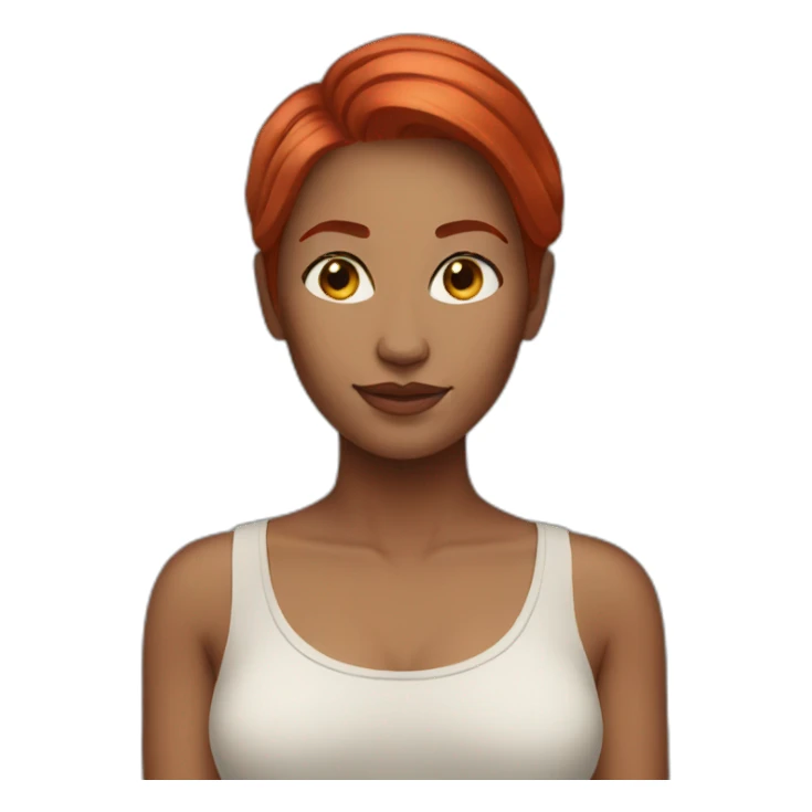 beautiful woman with red hair sticker