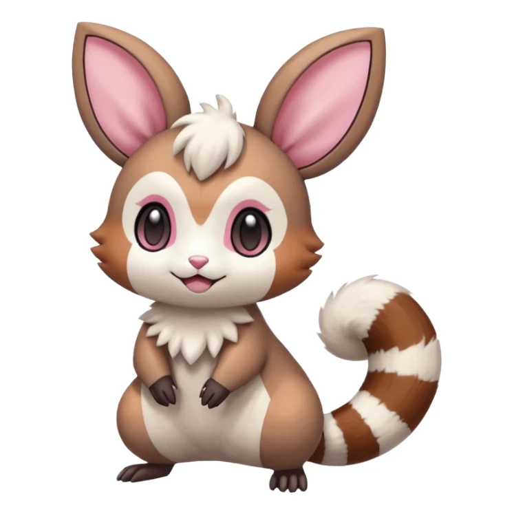 Meloetta-Minccino-Furret-Pokémon-Fakémon-fusion-creature sticker