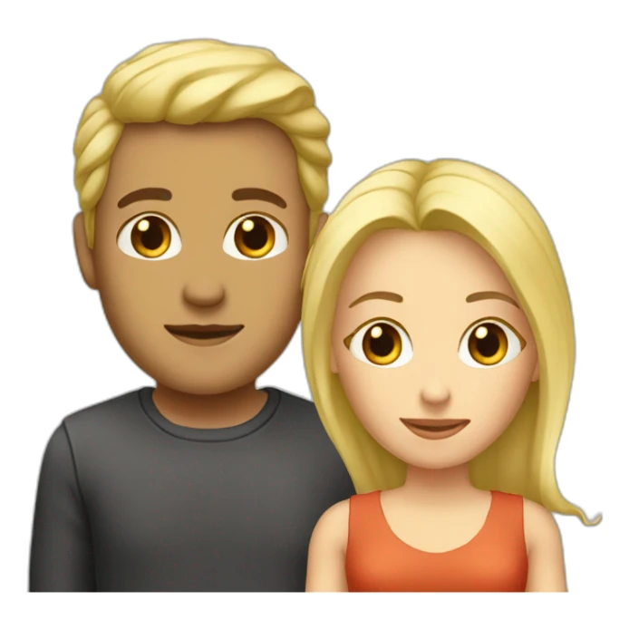 Homme metisse et femme blonde sticker
