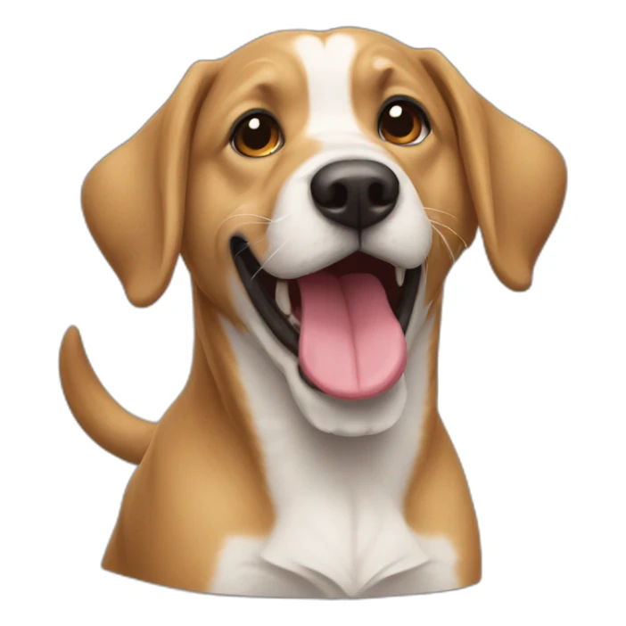 Un chien qui tire la langue sticker